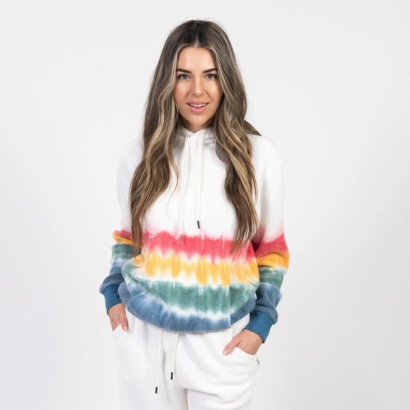 Feat Blanket Blend Rainbow Tie Dye Hoodie
